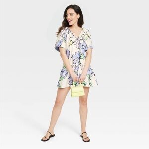A New Day Flutter Sleeve Mini Poplin Dress